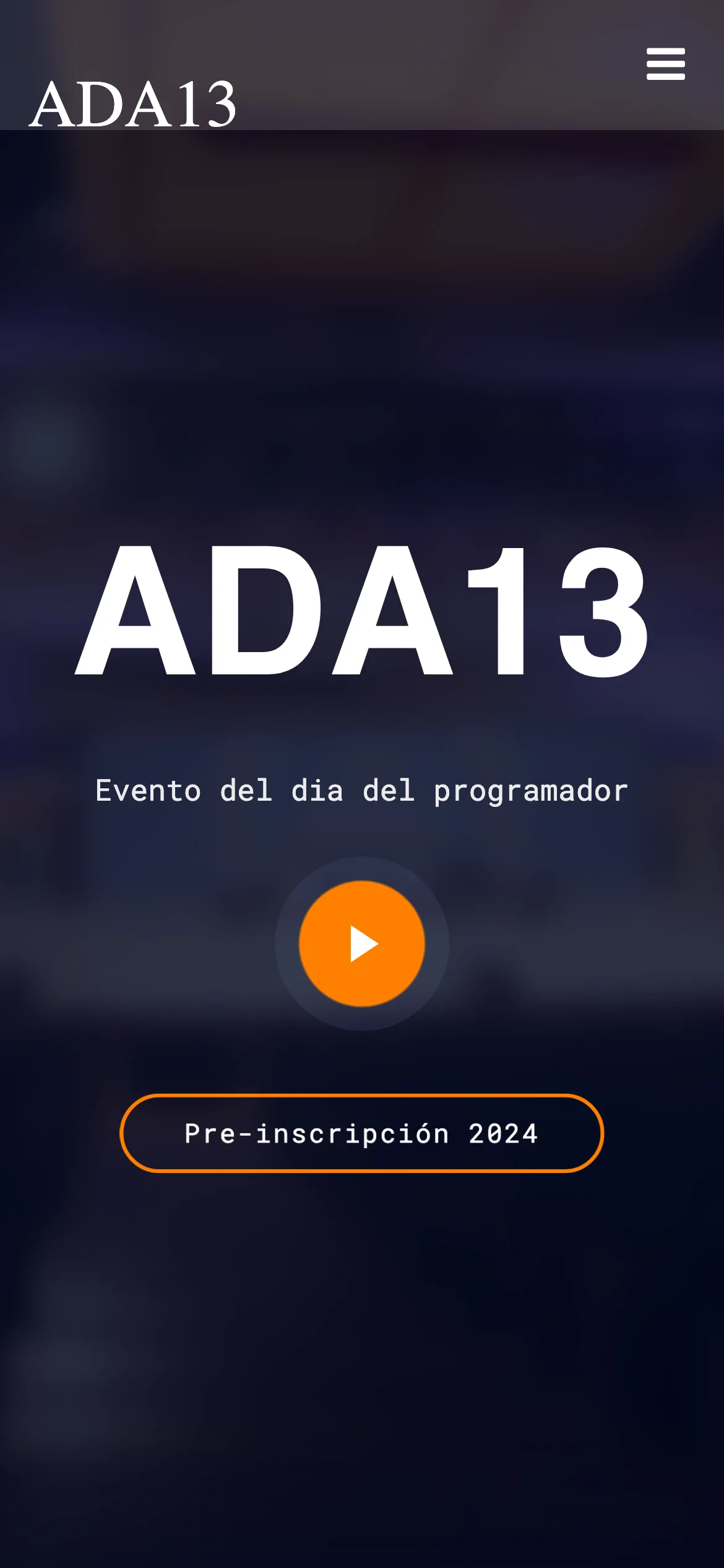 Portada de ada13.tech en 2024, en el celular