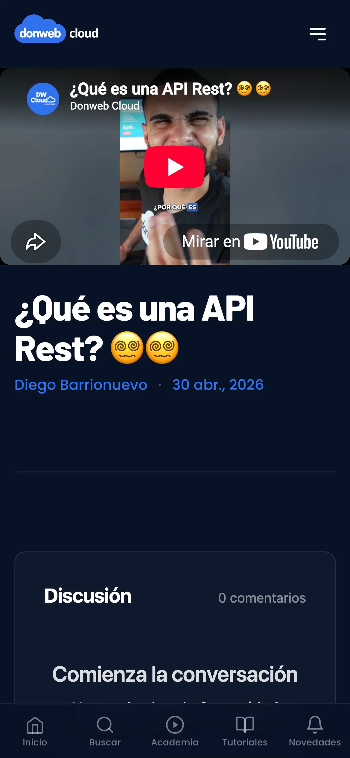 Un video corto reproduciéndose en el celular