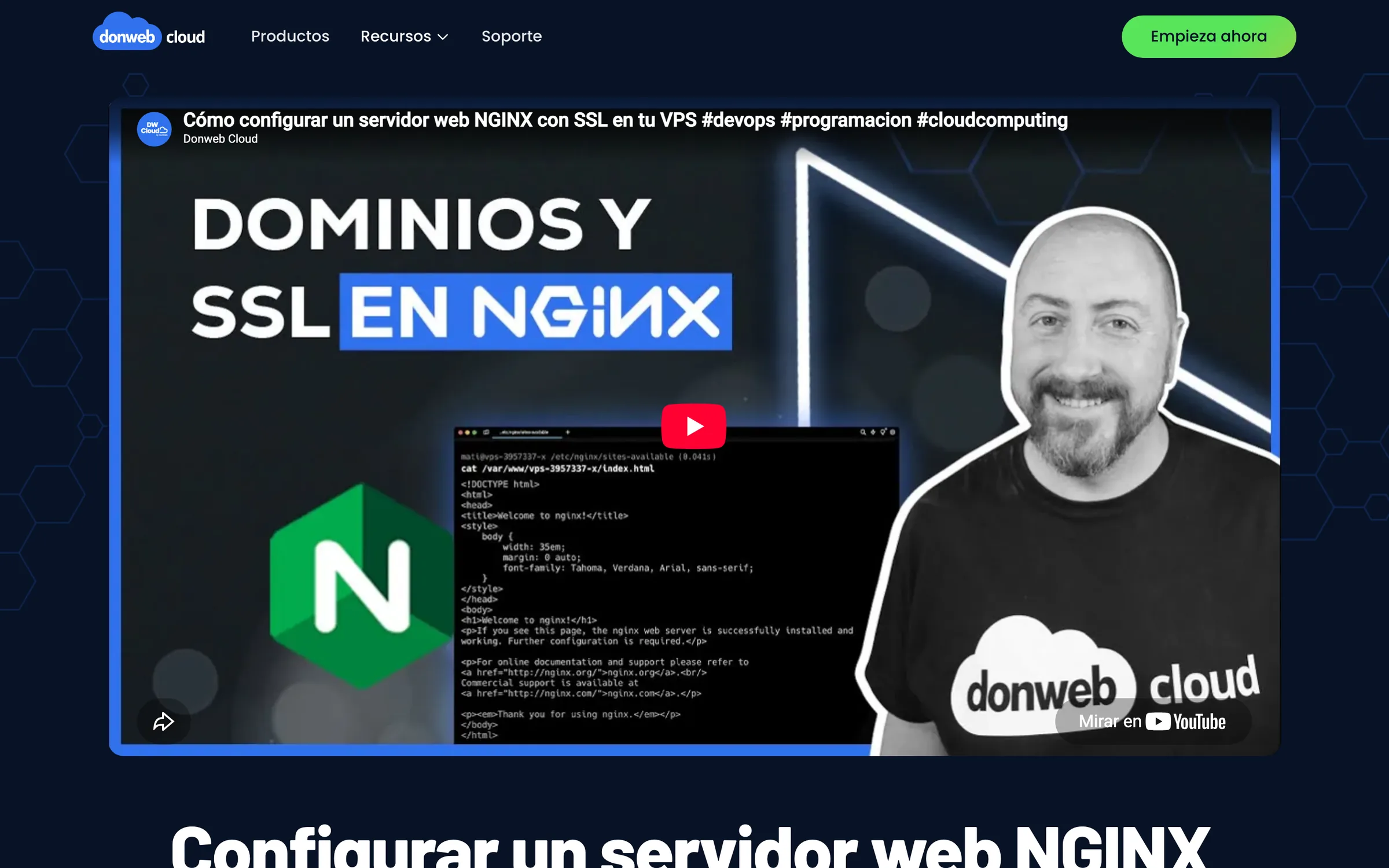 Un tutorial publicado en cloud.donweb.com